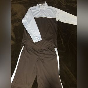 nautica navy/baby blue mesh jumpsuit, early 2000s